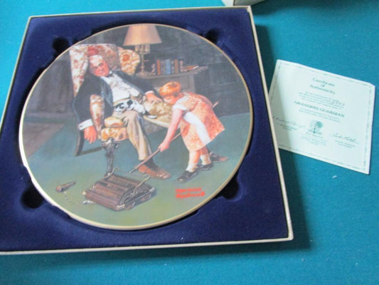 "GRANDPA'S GUARDIAN" BY NORMAN ROCKWELL COLLECTOR  PLATE NIB ^^