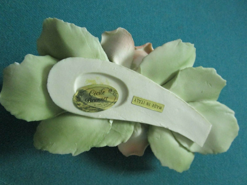 CAPODIMONTE ITALY ROSES PORCELAIN SCULPTURE ORANGE, PINK, BOUQUET, PICK 1