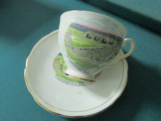 Royal Stafford England The Fallen Ramparts Nova Scotia Fort Cup Saucer [84]