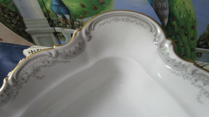 Hutschenreuther Sylvia Gold/ Platinum Bowls  Oval Round  Trays Gravy Boat Pick 1