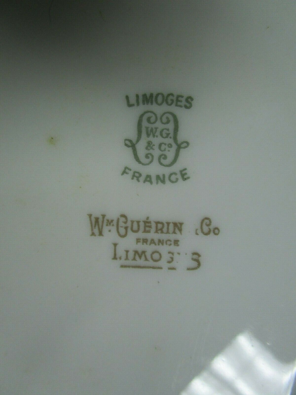 WILLIAM GUERIN ANTIQUE OVAL TRAY LIMOGES FRANCE  17"