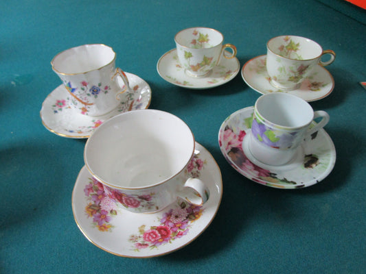 Cups Saucers Tea Time Hammersley, Haviland , P. Deshoulieres- Queen Anne Pick1^