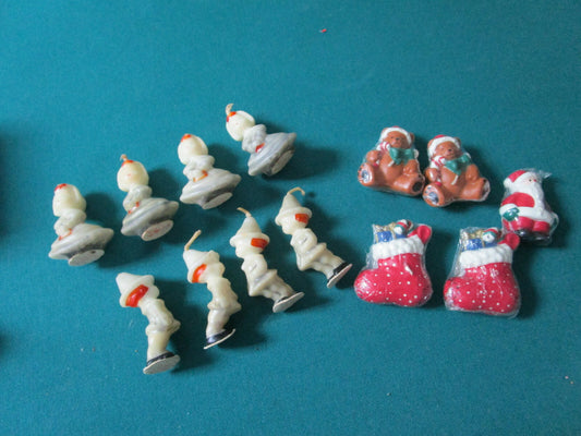 Vintage Candles Tavern Novelty Candles  Puritan Boys And Girls, Santa^^
