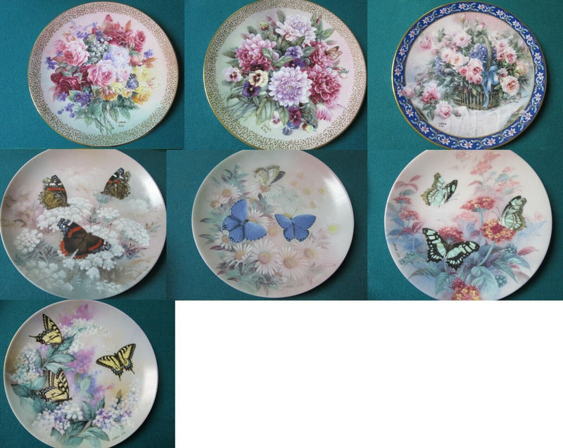 Lena Liu Collector Plates Butterflies Roses Fantasy Dahlia Pick 1