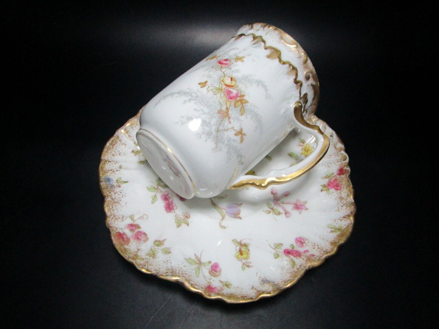 J Mc D & S Co Mintons coffee cup and Points saucer antique