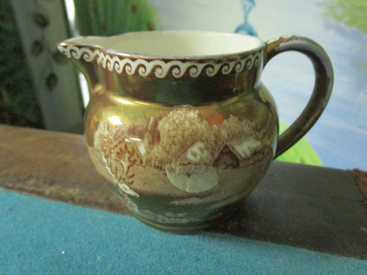 Vintage Wedgwood Creamer, Made in England, Fallow Deer #AL8879 GOLD [*95G]