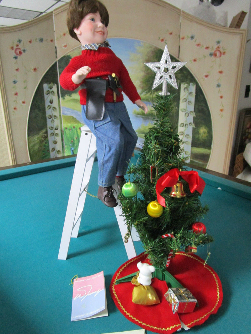 1990s WILLIAM TUNG HANK AND THE CHRISTMAS TREE 17" doll