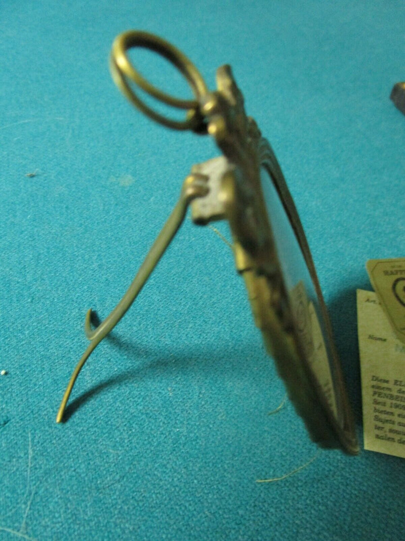 ANTIQUE MINIATURE OVAL PAINTING OF A GIRL WITH CERTIFICATE GERMANY 3 X 2 1/2"