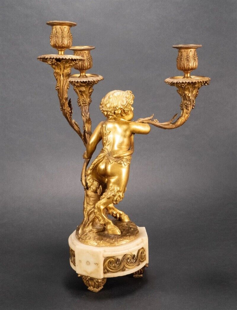 19th c. after Clodion Dore Bronze Candelabra from the estate of Larry Flynt