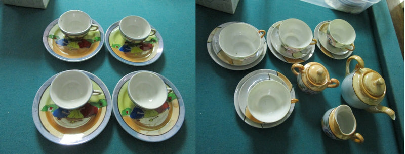 Made In Japan Doll Tea Set  Teapot, Creamer, Sugar Cups Saucers  [84C] PICK 1