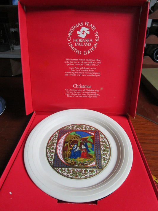 Hornsea 1979 Christmas Plate, England, NIB[am6]