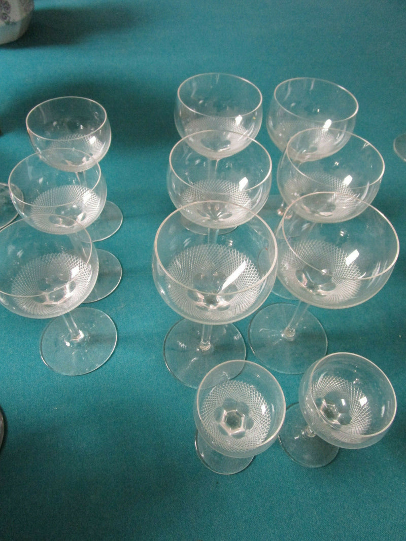 CRYSTAL GLASSES GREEN SASAKI, VERA WANG , ROYAL DOULTON "PARTY" PICK ONE