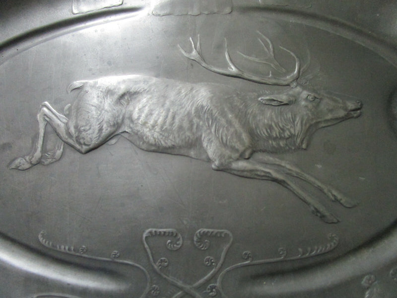 KAYSERZINN PEWTER BOAR HORSE STAG TANKARD AND CUPS - TRAY-CUPS W/ INSERT PICK1