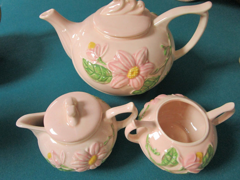 Mid Century Hull Usa Pottery Tea Set, Teapot, Console Candle Holder Pick 1 ^^