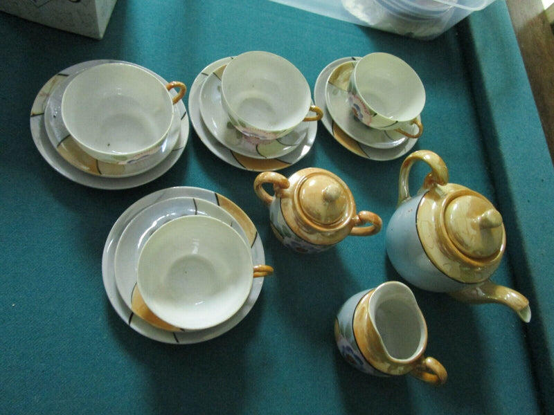 Made In Japan Doll Tea Set  Teapot, Creamer, Sugar Cups Saucers  [84C] PICK 1