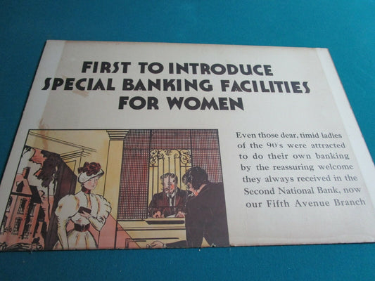 Hudson Historical Bureau 1980's Poster First Bank For Women Banking