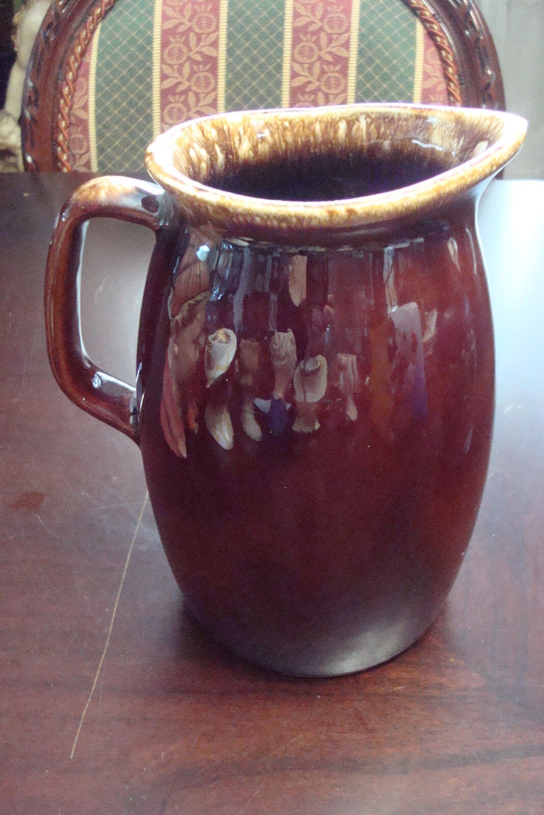 1960's Vintage Brown Drip HULL 2 Pitcher JUGS Oven Proof *