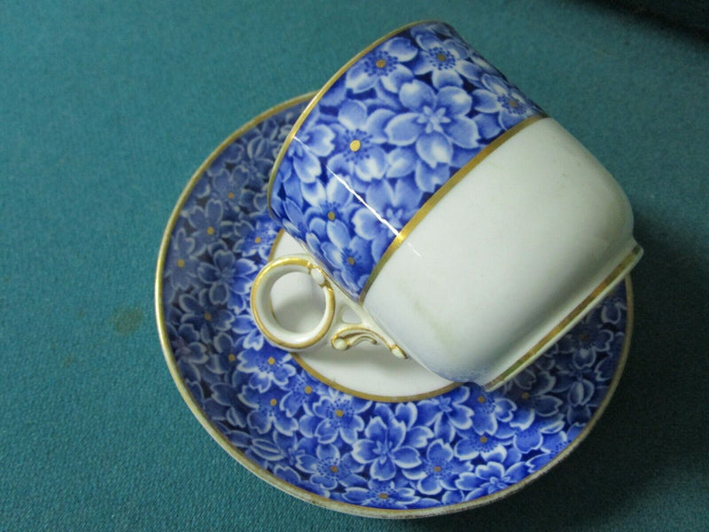 ANTIQUE ROYAL WORCESTER TYNDALE VAN RODEN STAFFORDSHIRE COFFEE CUP/SAUCER PICK1^