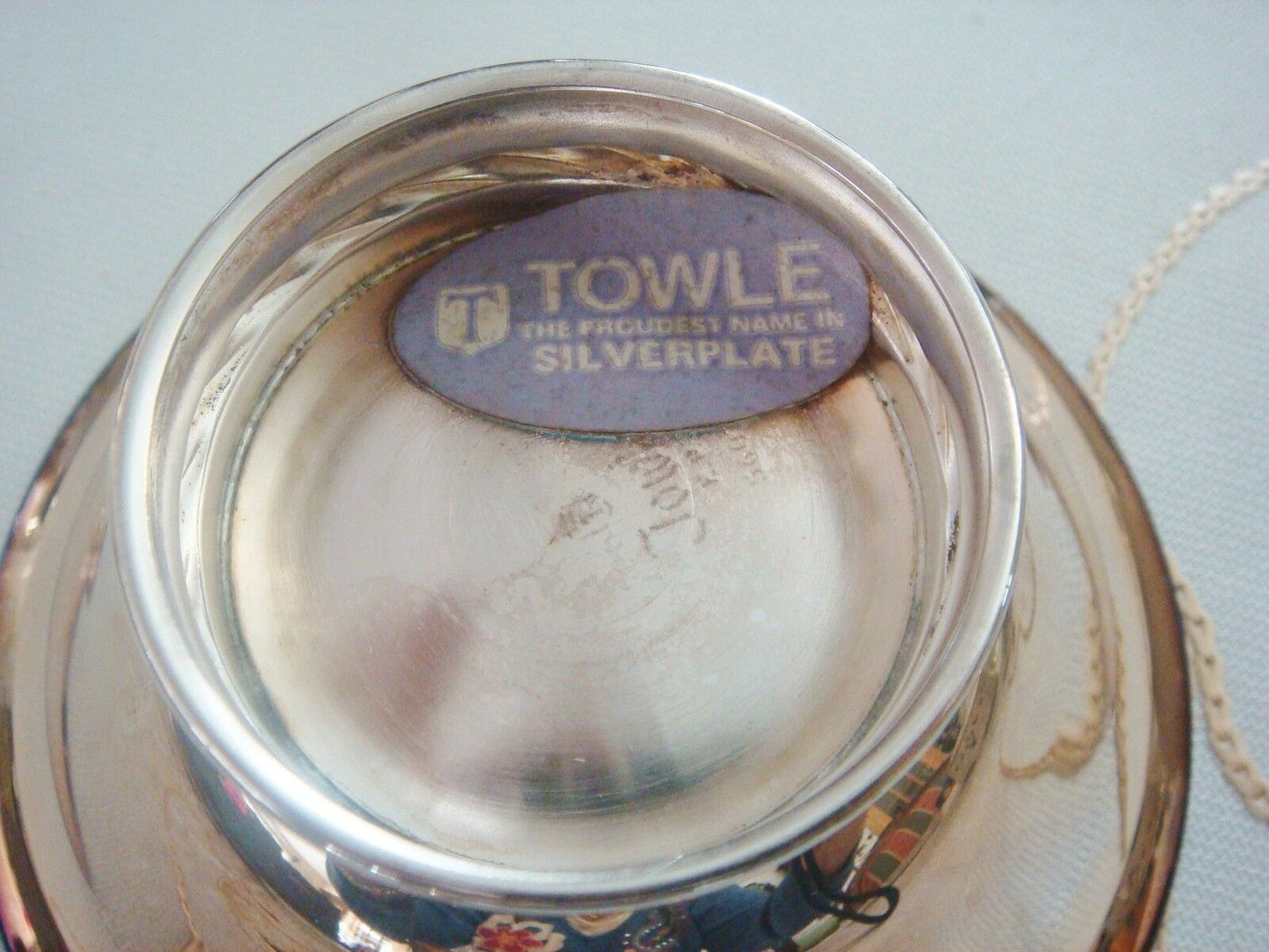 Towle silverplate footed bowl 4 1/2" original