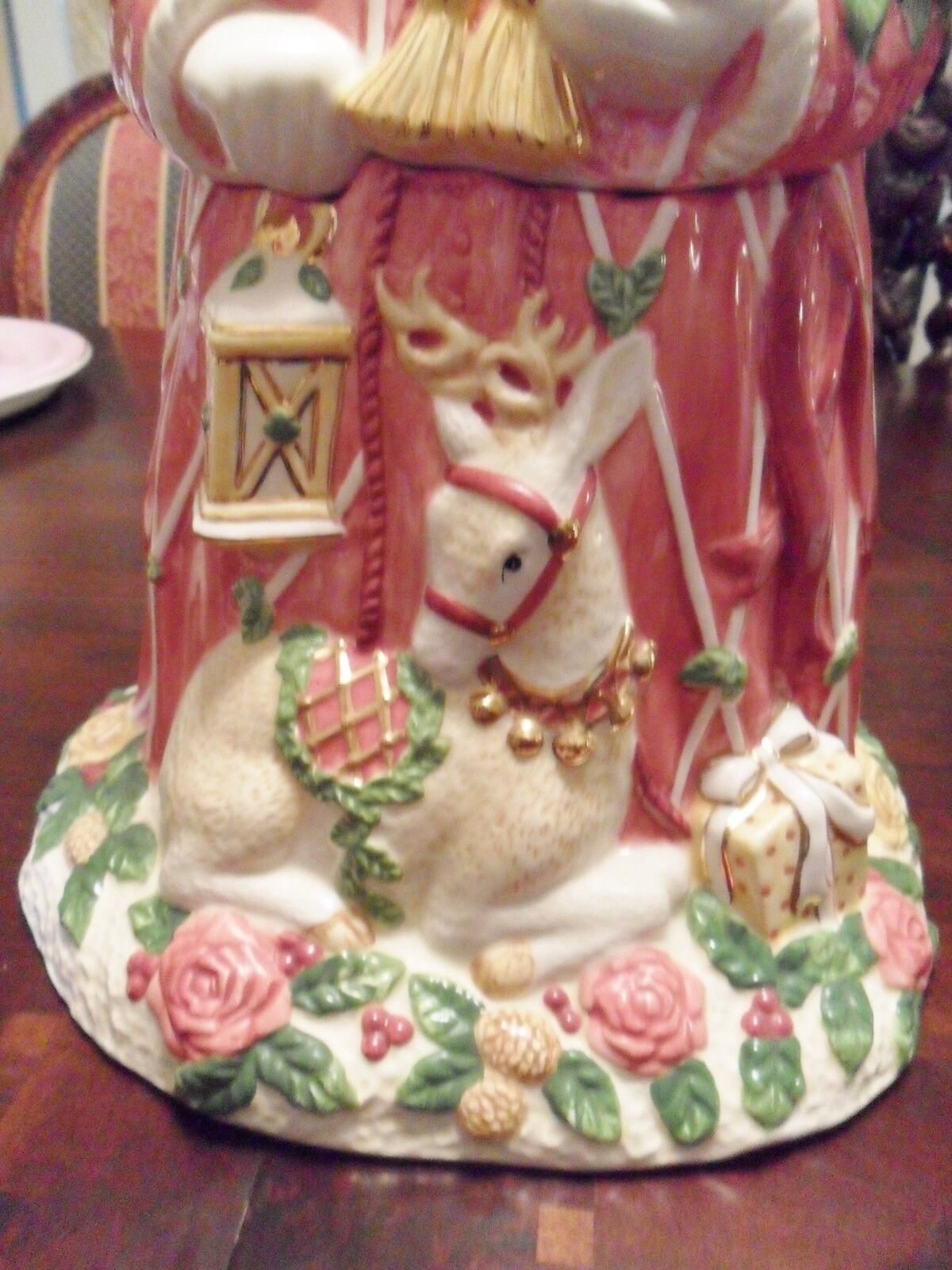 2001 Royal Albert "Seasons of Colour Santa Cookie Jar" 14" tall[a5]