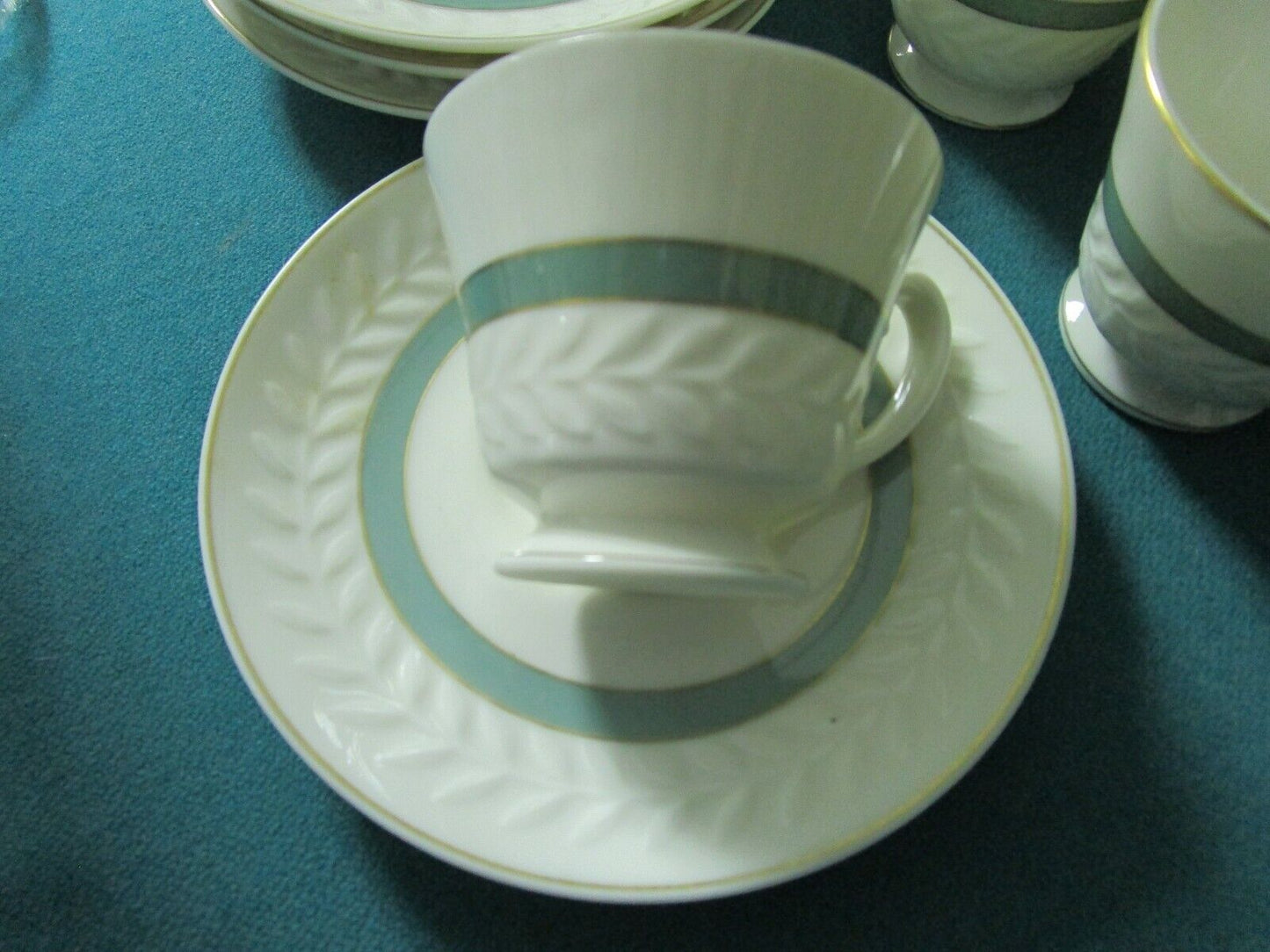 Theodore Haviland New York - 4 coffee cups & saucers Regents Park Pattern [80B]