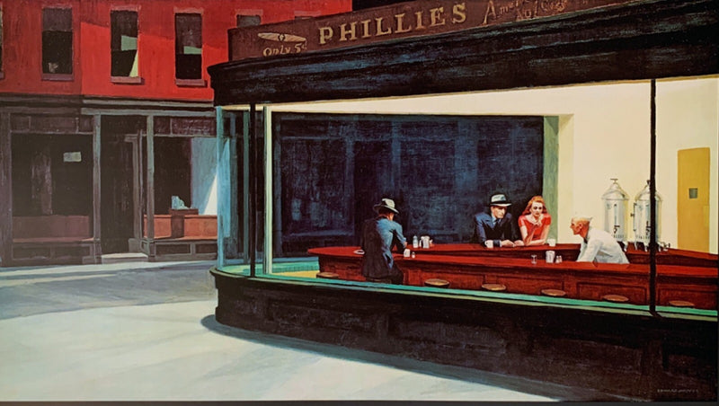EDWARD HOPPER NIGHTHAWKS 1942 EXHIBITION POSTER