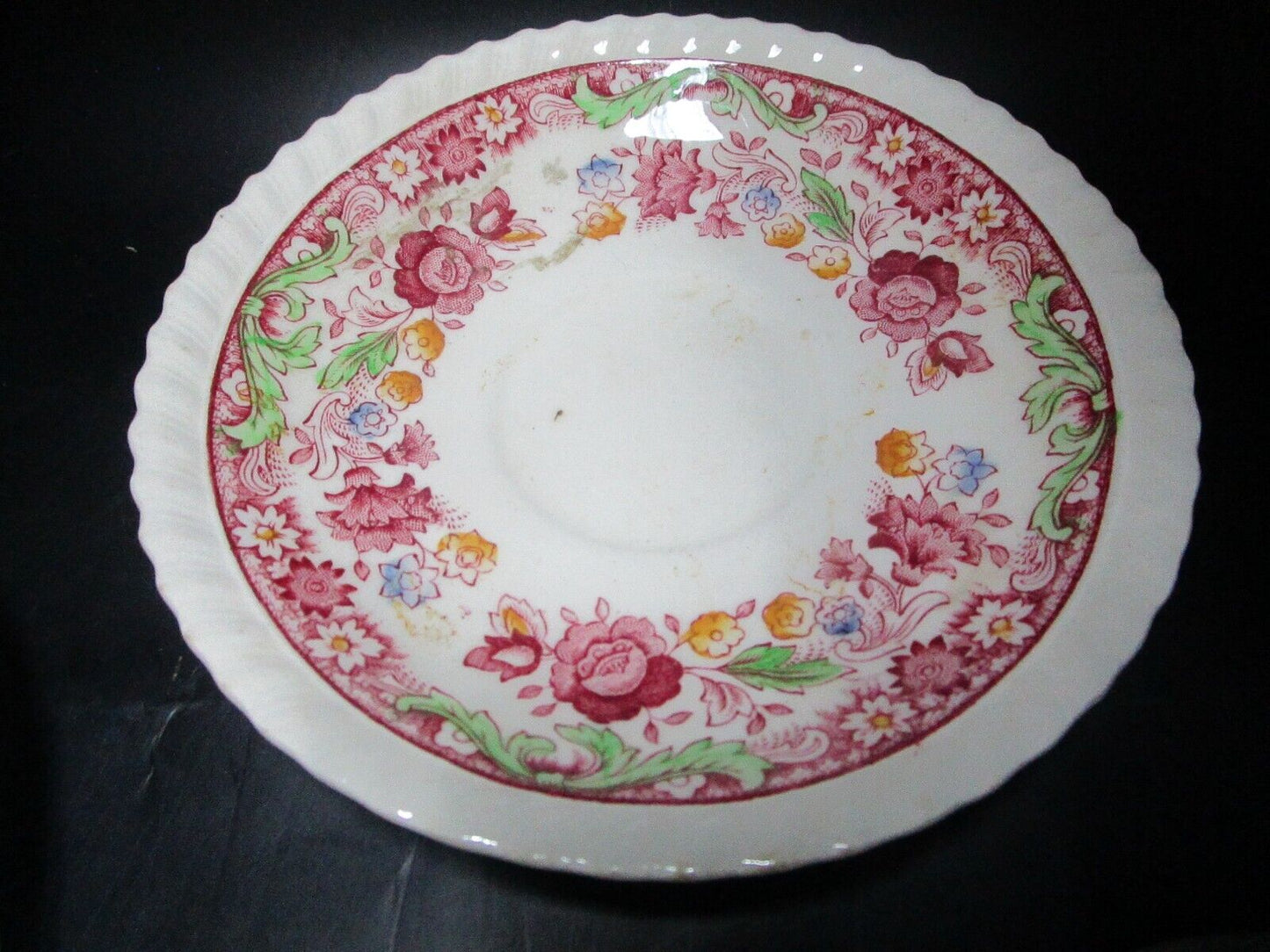 JOHNSON BROS ENGLAND RED TRANSFERWARE "WINCHESTER" PATTERN CUP SAUCER