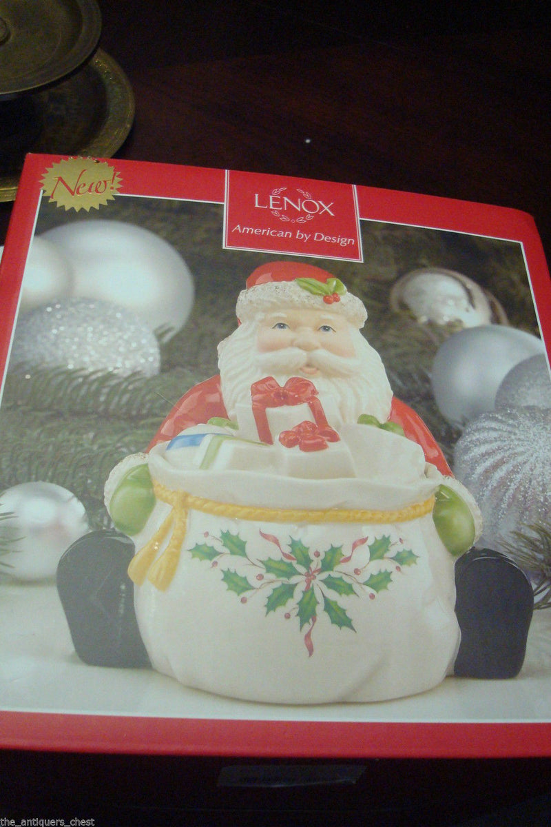 Lenox Candy Dish Asthray Santa "Petals & Pearls"  Christmas Holiday Orig  Pick1^
