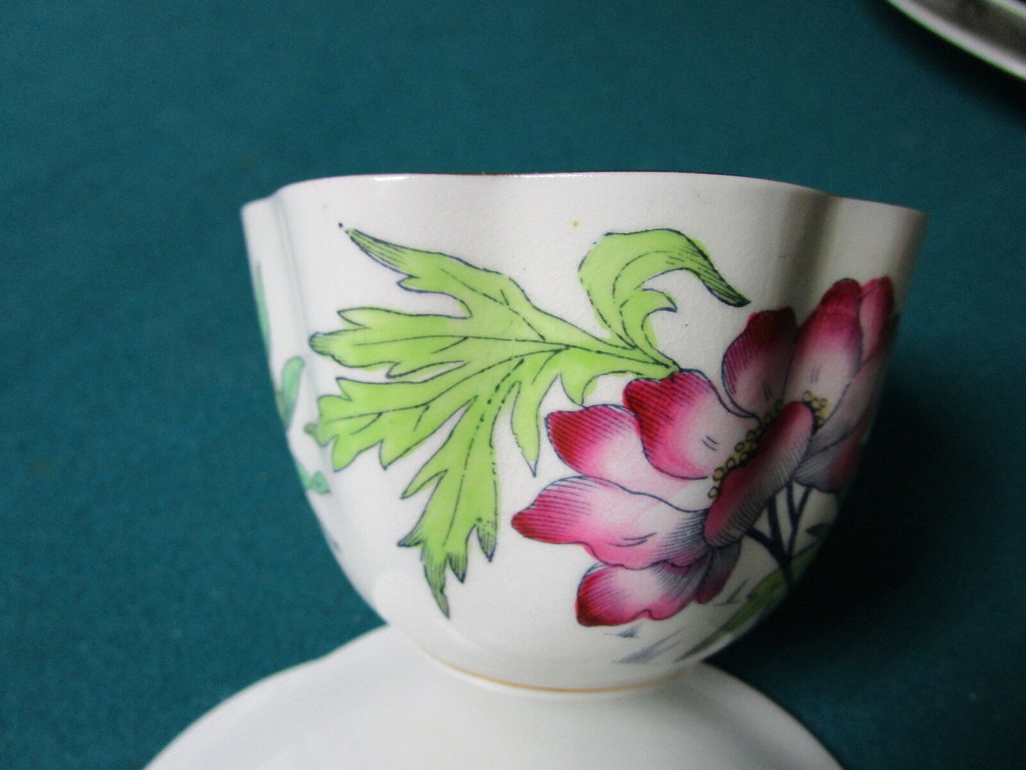 1940s  Vintage teacup  saucer Bone China Taylor Kent Longton England  ORIG [81A]