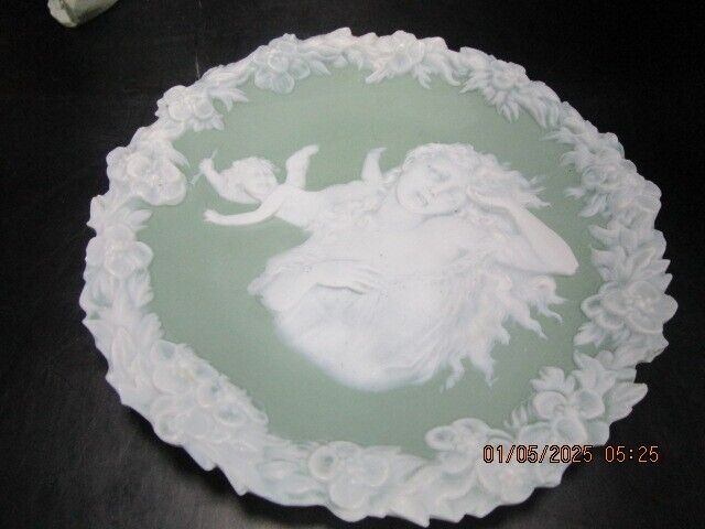 ANTIQUE SCHAFER & VATER DISH GODDESS AND CUPID 5.75 IN [140A]