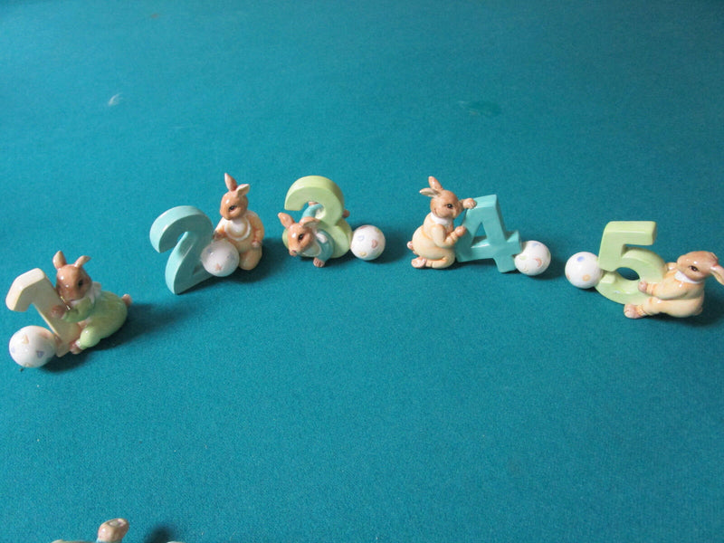 BEATRIX POTTER LOT OF 5  BUNNYKINDS NUMBERS FIGURINES FROM 1 TO 5 [83B]