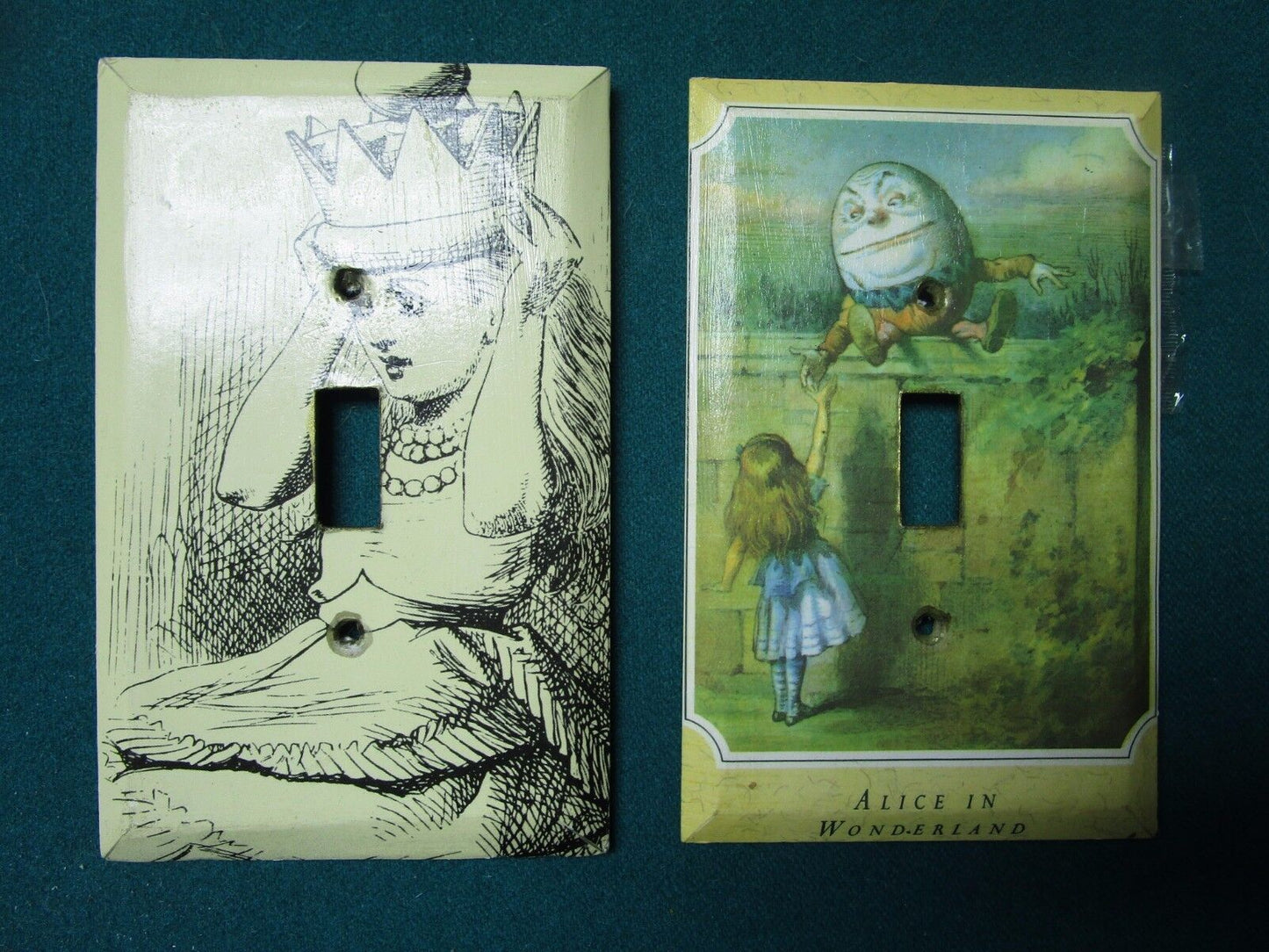 ALICE IN WONDERLAND 3 SEALED STICKERS PACK  2 LIGHT SWITCH COVERS [*BOOKSHELF]