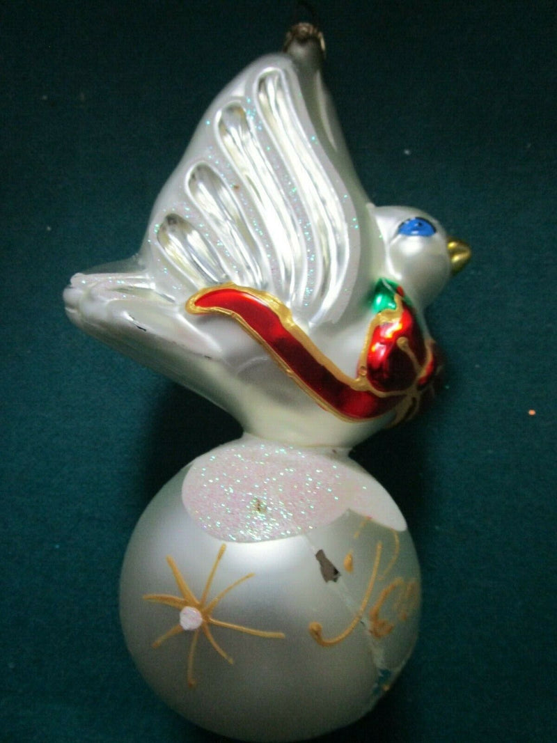 Radko Christmas Ornament Dove Peace On Earth 7 1/2"^^