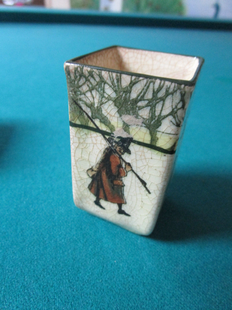 ANTIQUE ROYAL DOULTON 3 PCS DICKENS WARE GREEN WARE ROBIN HOOD [71]