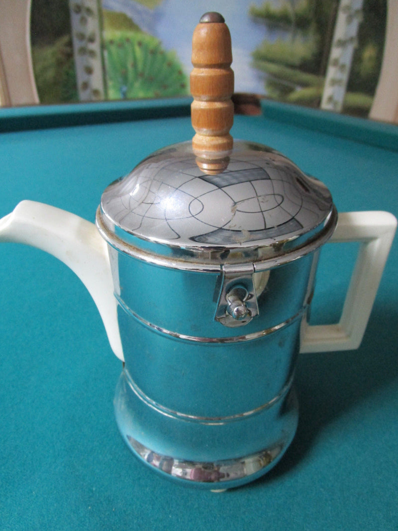 P.B.B. England Aluminum Coffee Maker Pot With Ceramic Insert 9 X 7"[Tp6]