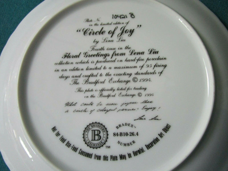 Lena Liu Collector Plates Floral Greetings Inspirational Pick 1 ^^