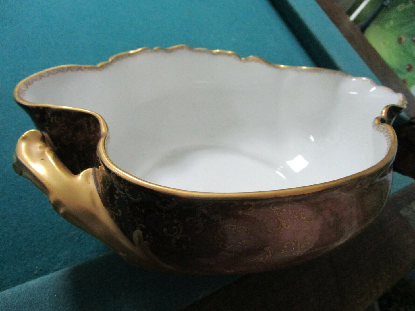 1880s LIMOGES BOWL BROWN AND GOLD AND PLATES PICK 1