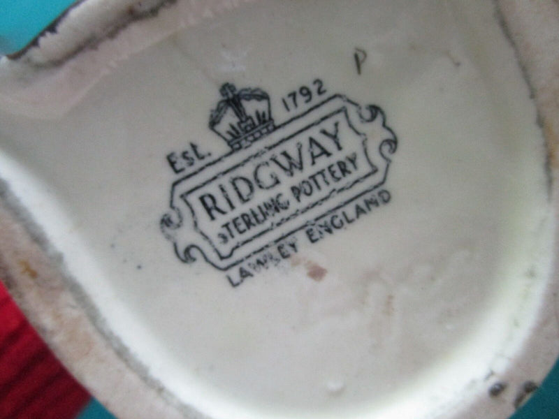 Ridgway Sterling Pottery England Cooper Clayton Characters Toby Jug [*A]