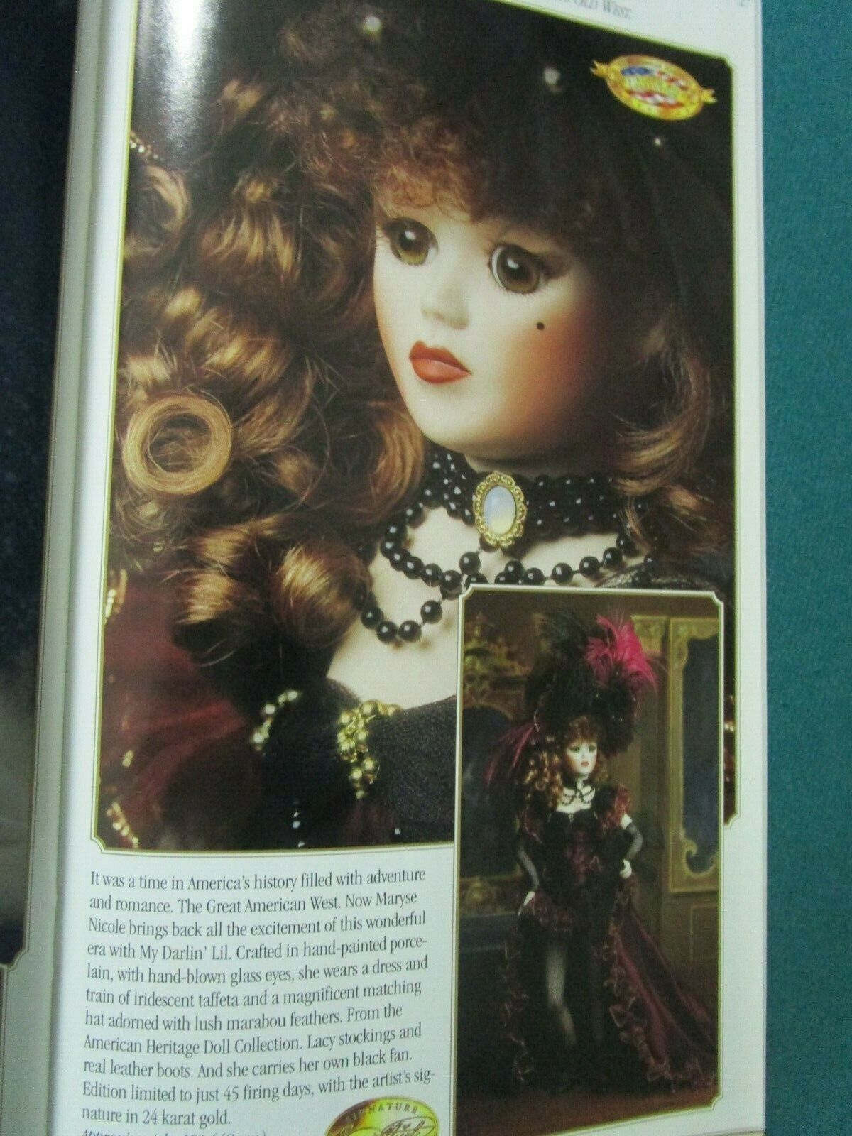 America Heirloom Doll Collection Maryse Nicole "My Darlin' Lil" 20 " ORIGINAL