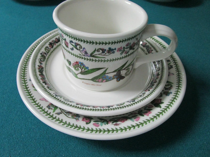 Portmeirion England Cup Saucer  Trio Botanical Flowers Herbs Pick1 [120b]