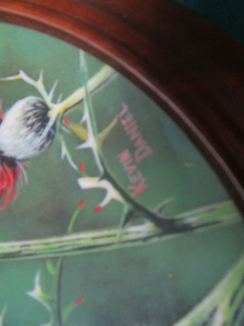 Encyclopaedia Britannica Birds Plates Wooden Frame Blue Birds -Goldfinch Pick1^^