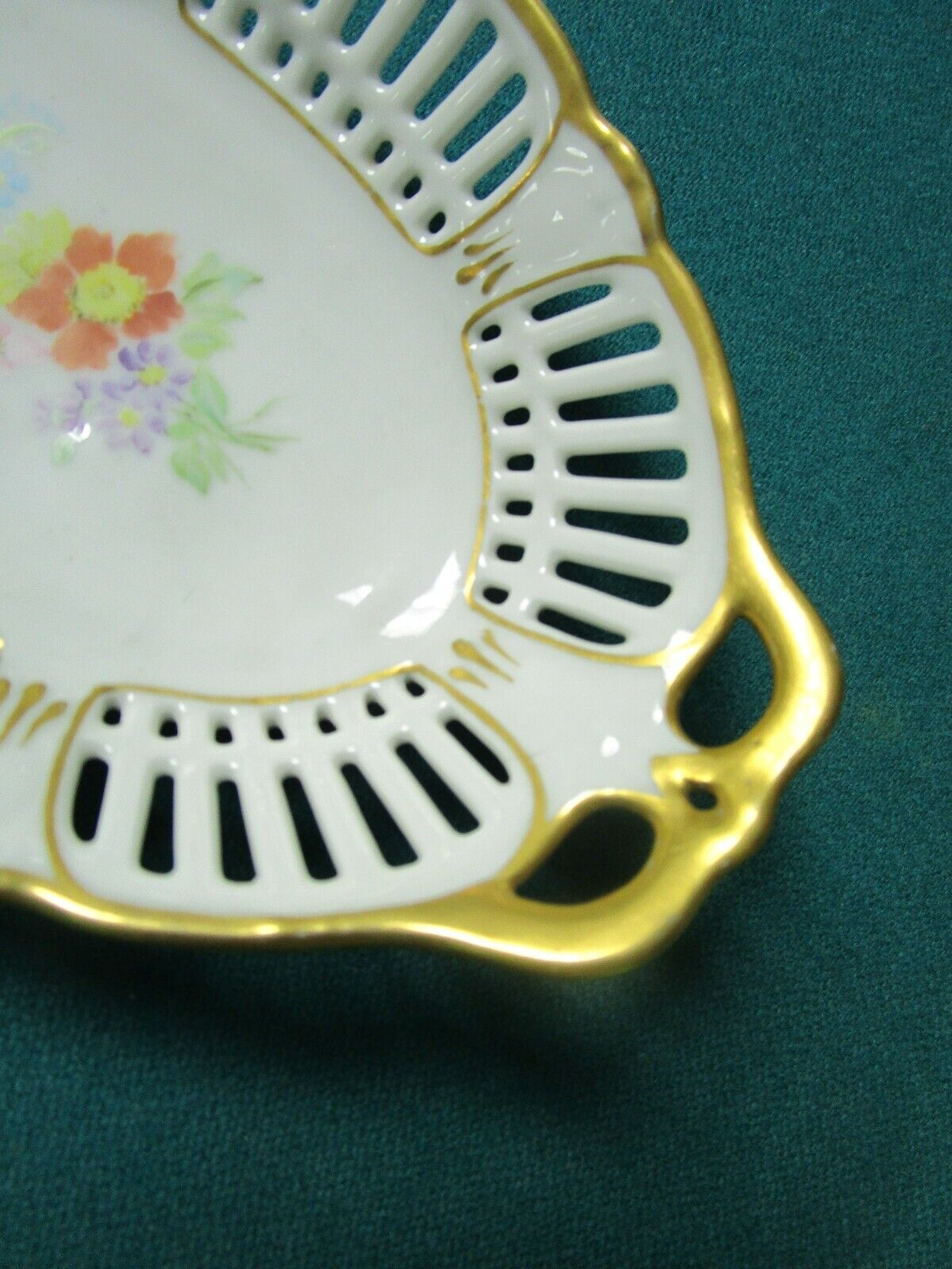 Vintage Schumann Germany RELISH TRAY round bowl LACED GARLANDS pick 1