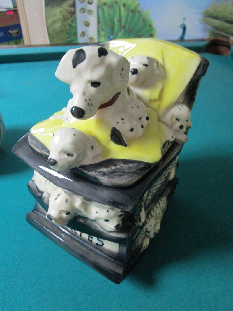 Vintage "Mccoy" Dalmatians In Rocking Chair 12" Cookie Jar