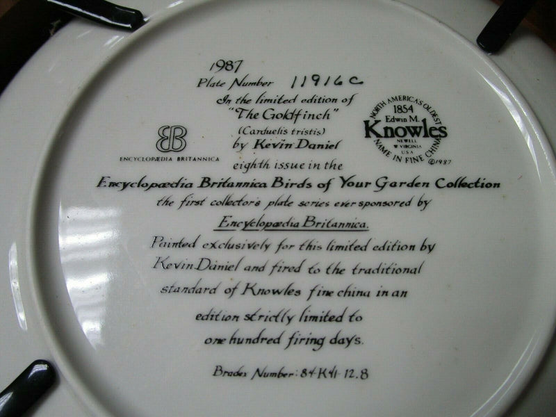 Encyclopaedia Britannica Birds Plates Wooden Frame Blue Birds -Goldfinch Pick1^^