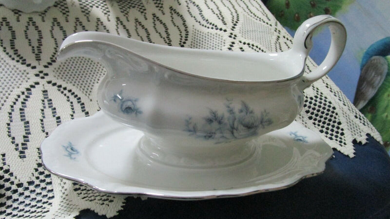 J. HAVILAND BLUE BOUQUET PLATINUM TUREEN - CREAMER SUGAR -GRAVY BOAT- BOWL PICK1