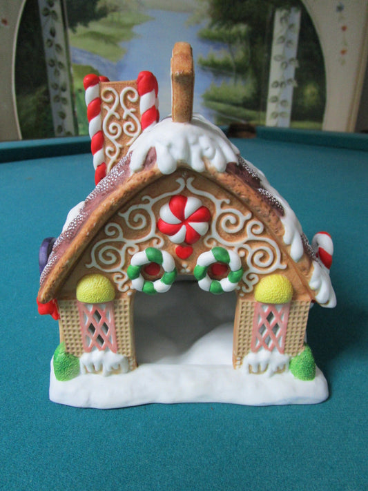 Partylight Sculpture Gingerbread House Tea Light Holder 7 1/2" [*A5cookies]