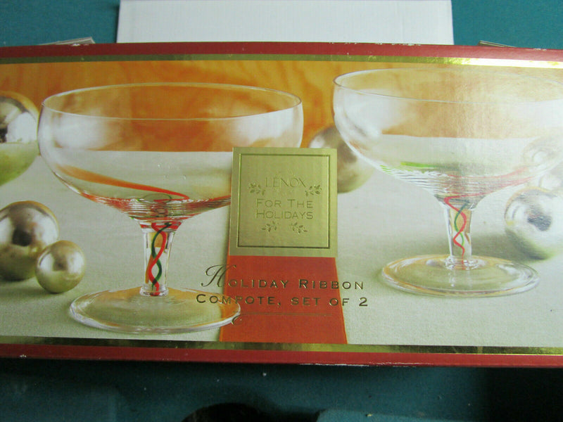 Lenox Crystal Glassware Holiday Spirit Christmas Flutes  Compotes Pick One