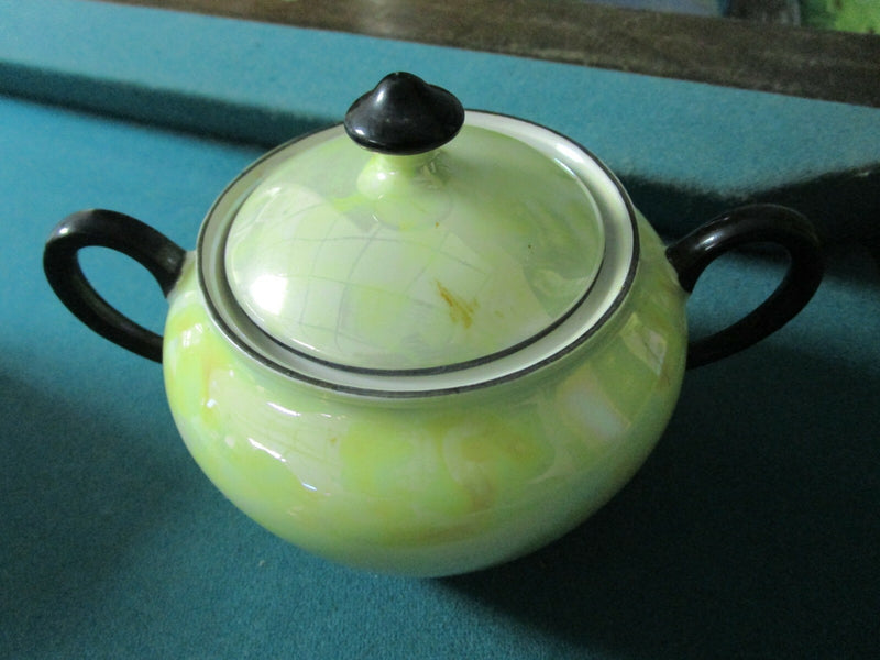 Union Czechoslovakia Ceramic Pitcher - Covered Lusterware Ceramic Sugar Pick1