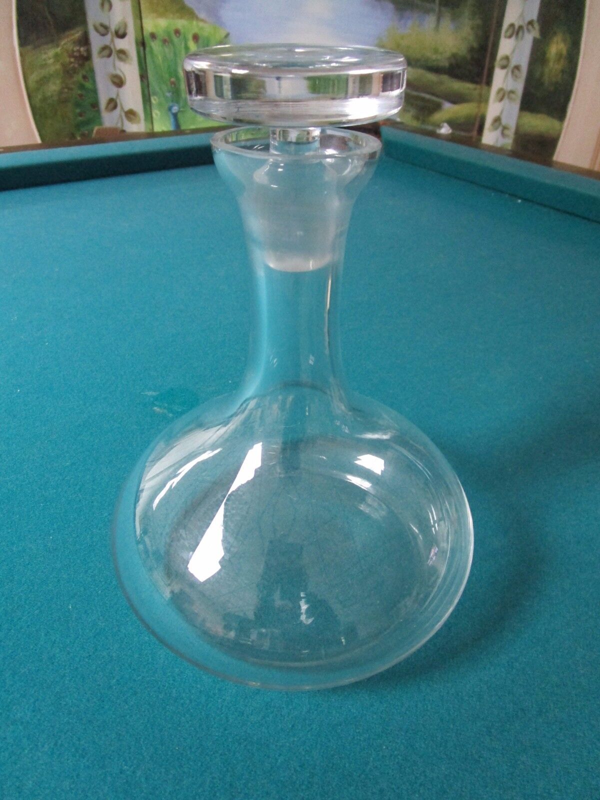 VINTAGE GLASS SHIP DECANTER [GL5]