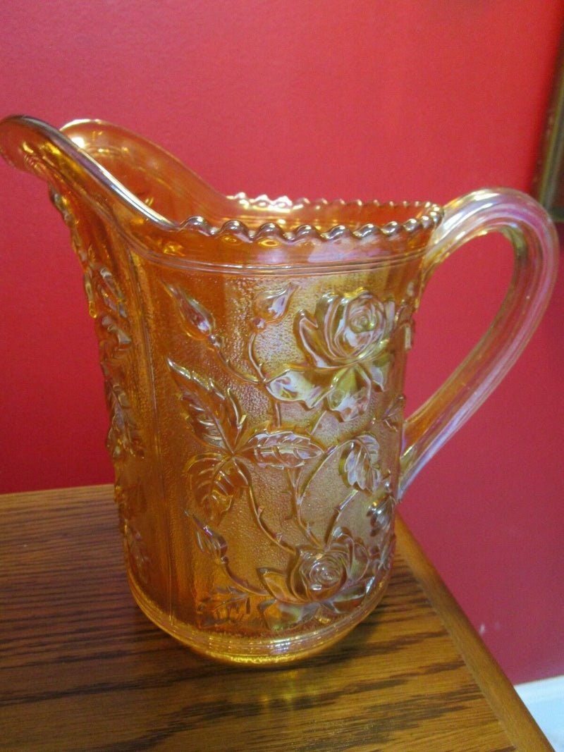 MARIGOLD IMPERIAL CARNIVAL GLASS PITCHER AND 6 TUMBLERS PICK 1